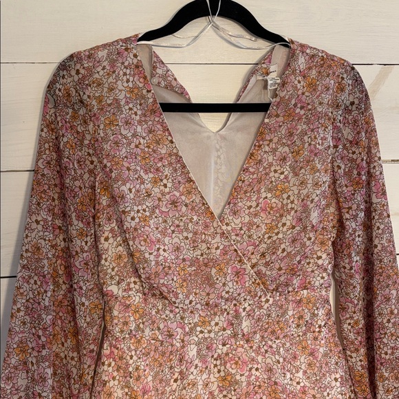 Floral Long Sleeve Dress - Picture 2 of 7